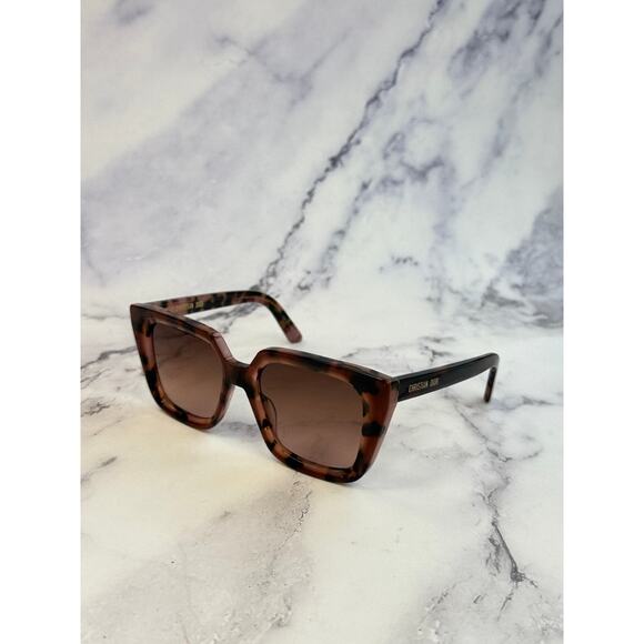 NEW Dior Midnight S1I Square Sunglasses in Havana Tortoise - Picture 4 of 8